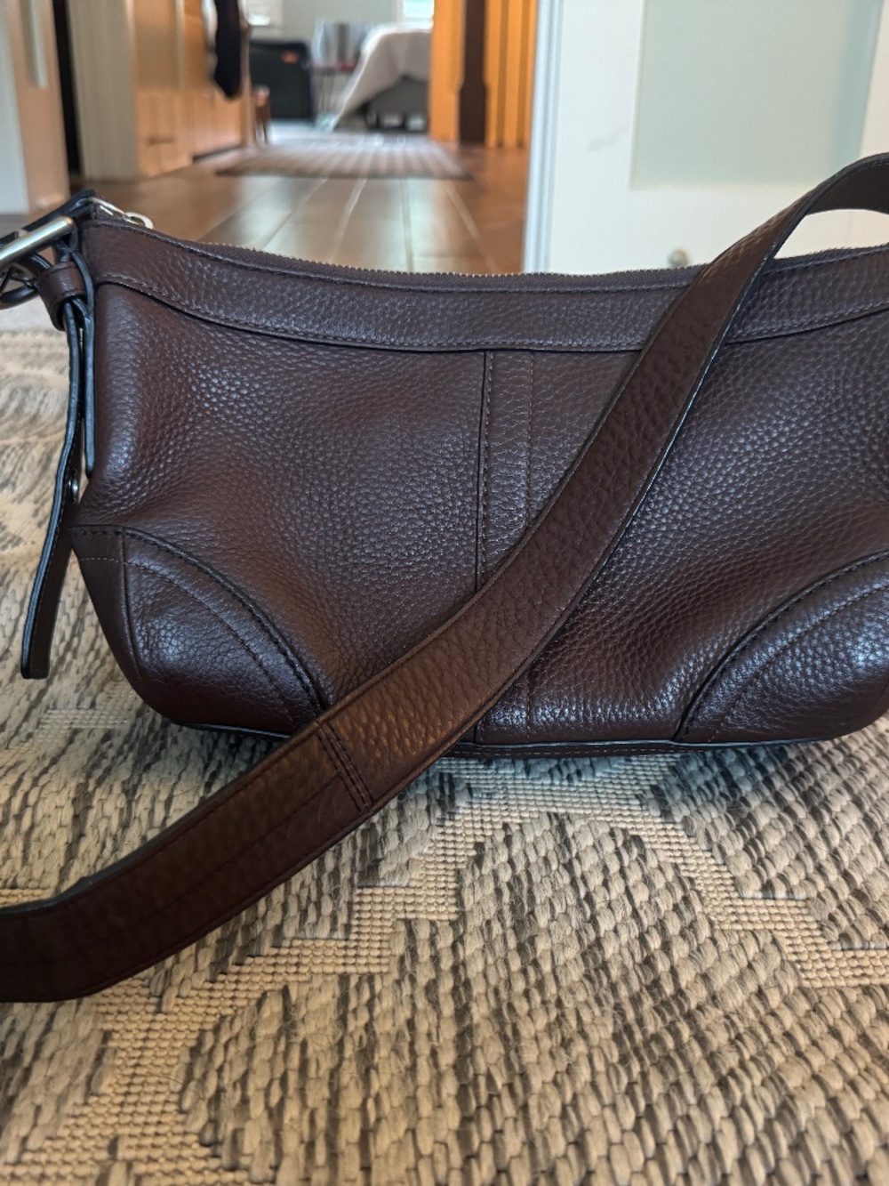 Coach | Dark Chocolate Brown pebbled leather Y2K bag